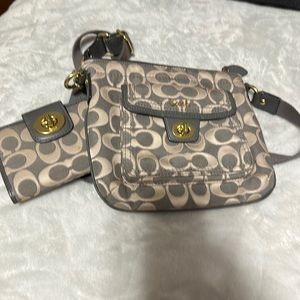 COACH crossbody and matching wallet